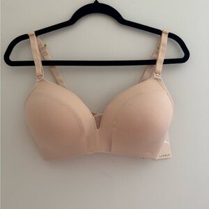 Lively Women's No Wire Nursing Bra NWT Size 34DD Toasted Almond